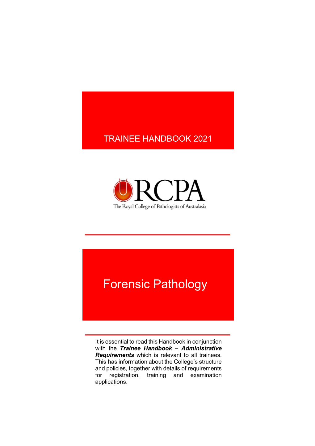 Forensic Pathology Trainee Handbook 2021