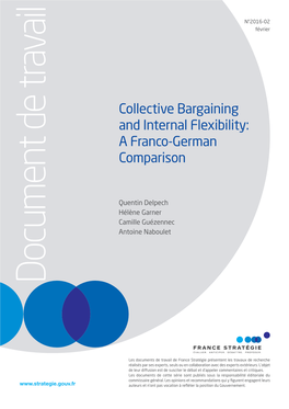 Collective Bargaining and Internal Flexibility: a Franco-German Comparison