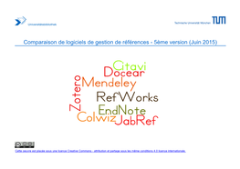 Comparaison De Logiciels De Gestion De Références - 5Ème Version (Juin 2015)