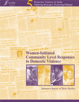 Women-Initiated Community Level Responses to Domestic Violence