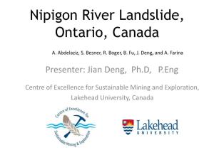 Nipigon River Landslide, Ontario, Canada