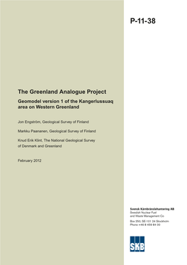 The Greenland Analogue Project – Geomodel Version 1 Of
