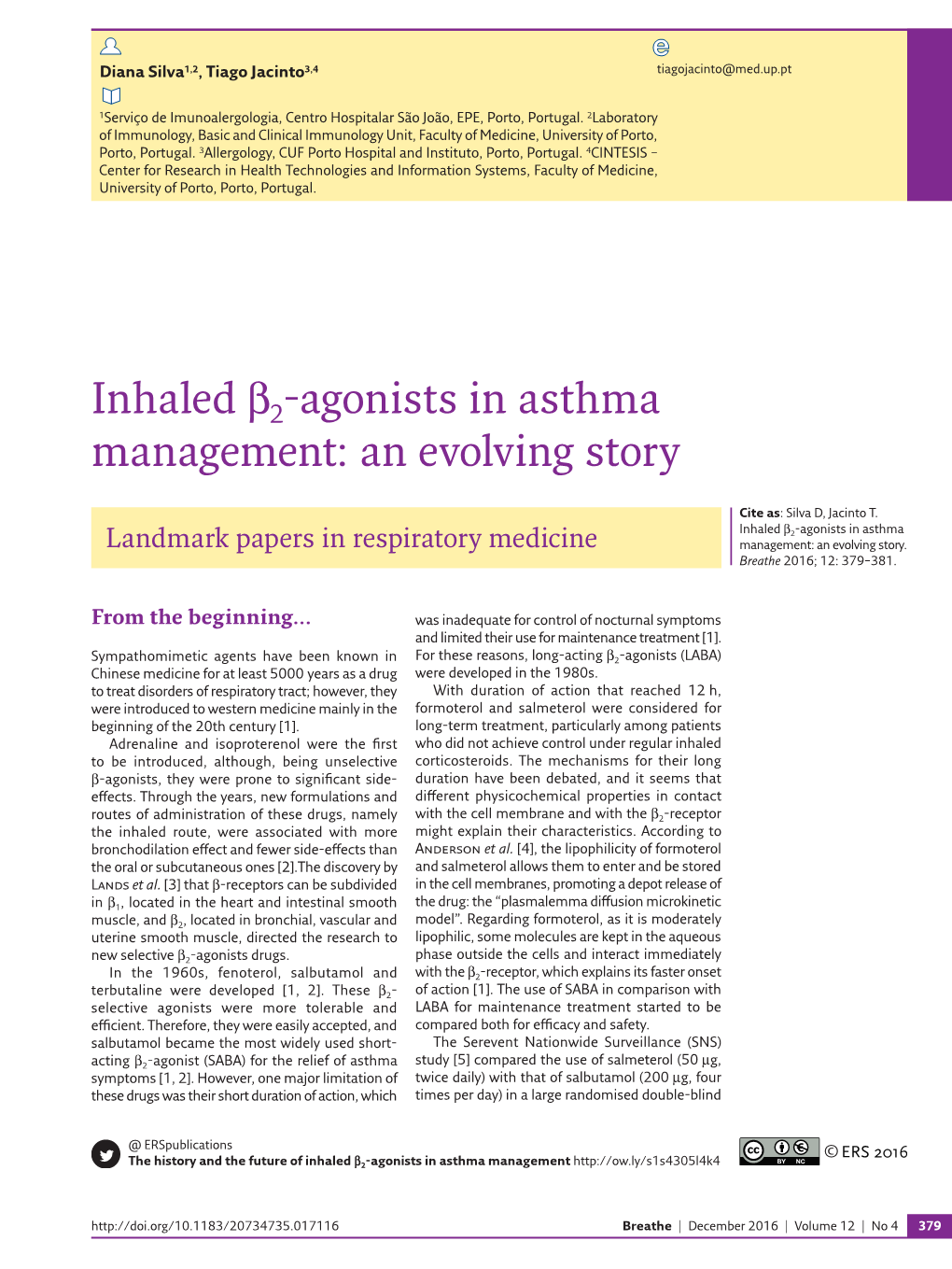 Inhaled Β2-Agonists in Asthma Management: an Evolving Story