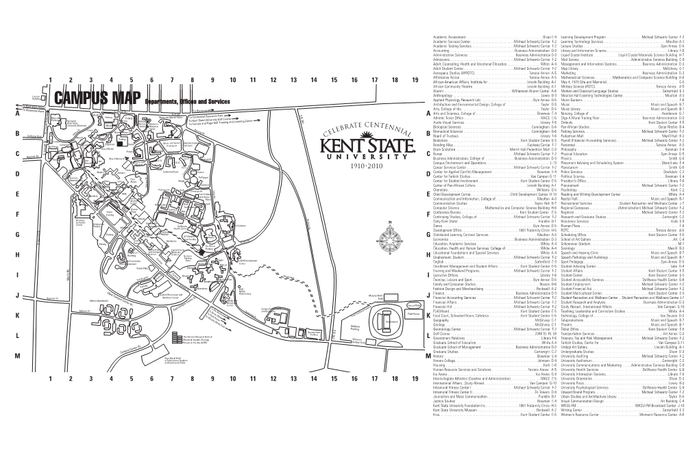 CAMPUS MAP Architecture and Environmental Design, College of