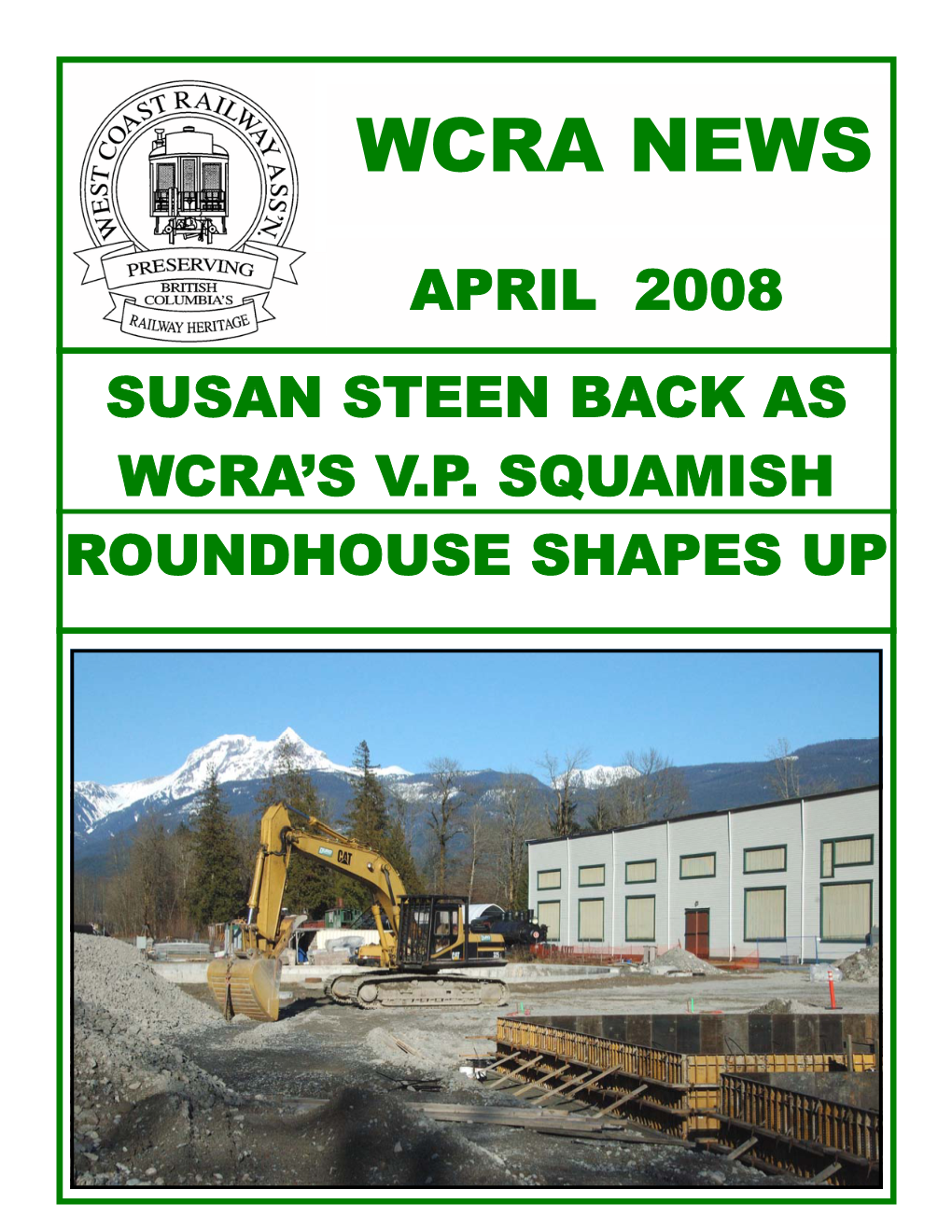 Susan Steen Back As Wcra's Vp Squamish Roundhouse Shapes Up