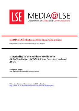Hospitality in the Modern Mediapolis: Global Mediation of Child Soldiers in Central and East Africa