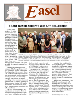 Coast Guard Art Program’S (COGAP) Permanent Collection During the Annual Acceptance Ceremony and Opening Recep- Tion July 12Th at the Salmagundi Club in New York City