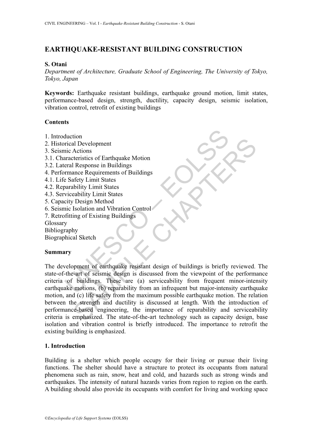 Earthquake-Resistant Building Construction - S