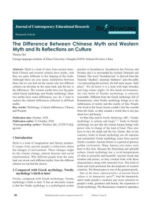 The Difference Between Chinese Myth and Western Myth and Its