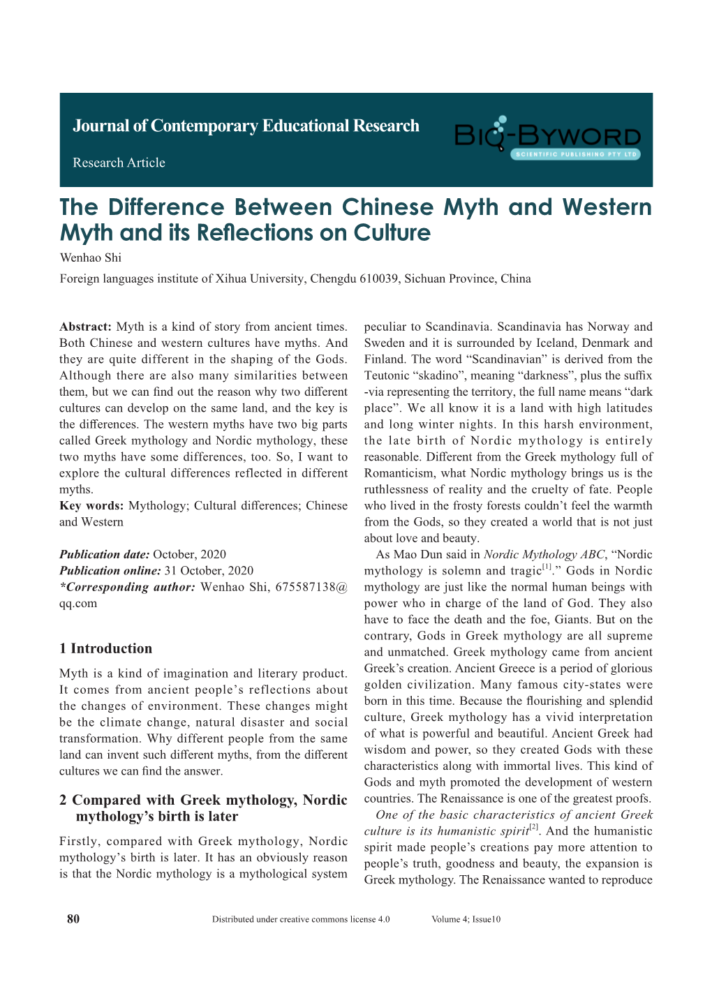 The Difference Between Chinese Myth And Western Myth And Its Docslib 