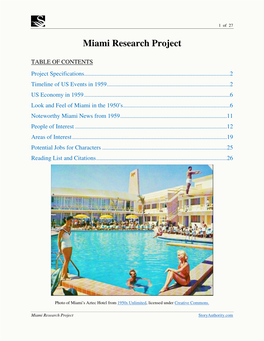 Miami Research Project