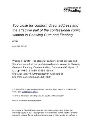 Too Close for Comfort: Direct Address and the Affective Pull of the Confessional Comic Woman in Chewing Gum and Fleabag