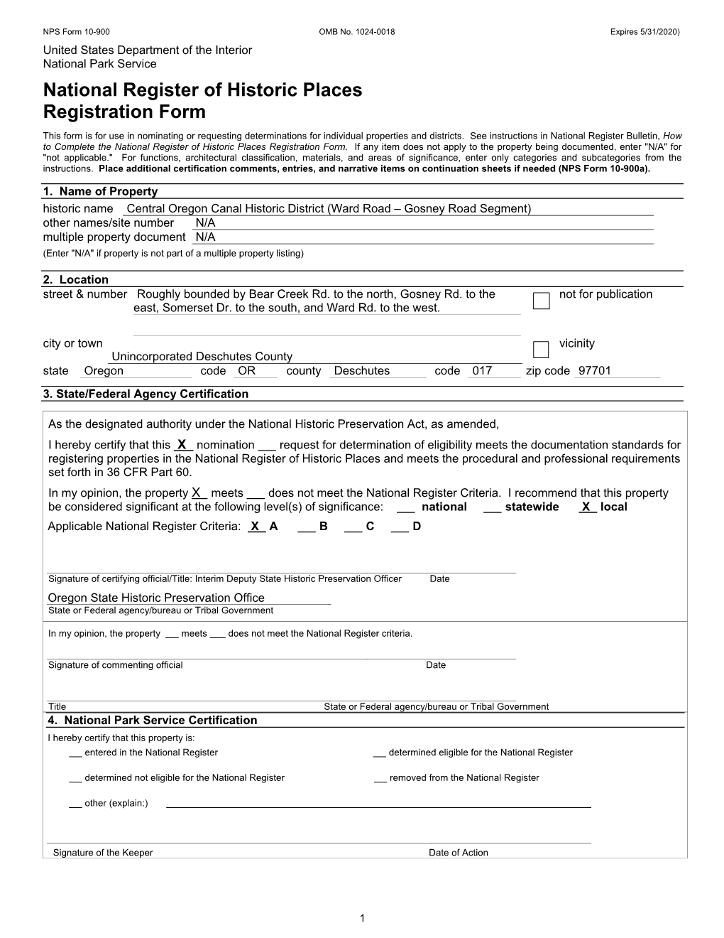 National Register of Historic Places Registration Form