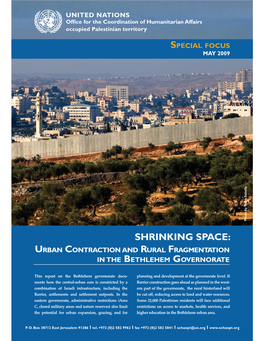 Shrinking Space: Urban Contraction and Rural Fragmentation in the Bethlehem Governorate