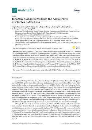 Bioactive Constituents from the Aerial Parts of Pluchea Indica Less