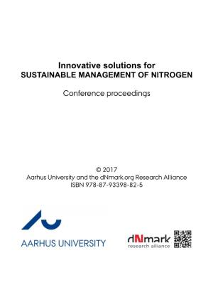 Sustainable Nitrogen Management in Denmark…………………………………………………………………………………