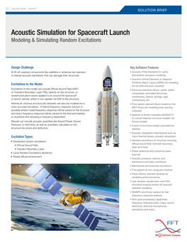 Acoustic Simulation for Spacecraft Launch Modeling & Simulating Random Excitations