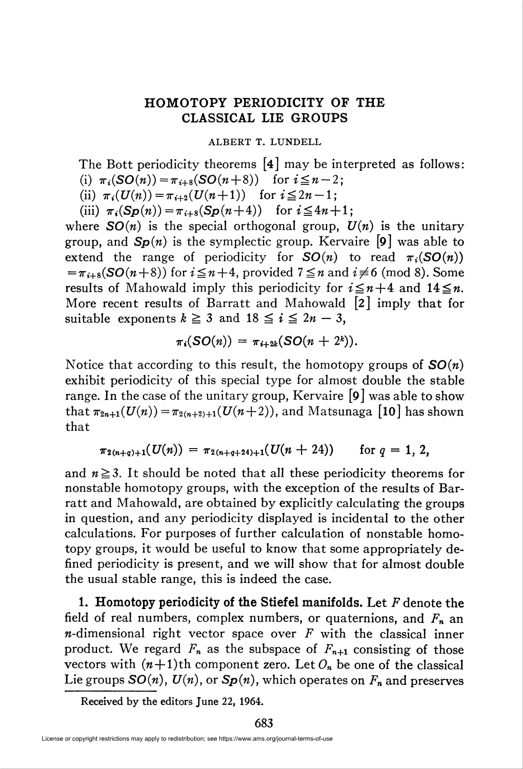 Homotopy Periodicity of the Classical Lie Groups