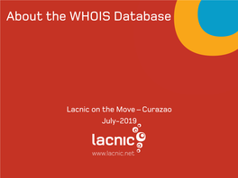 About the WHOIS Database