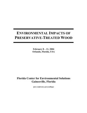 Environmental Impacts of Preservative-Treated Wood Conference