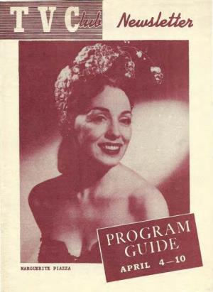 TV Club Newsletter; April 4-10, 1953