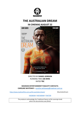 The Australian Dream in Cinemas August 22