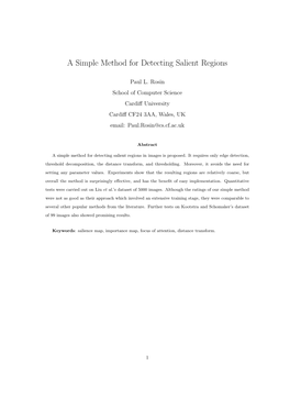 A Simple Method for Detecting Salient Regions