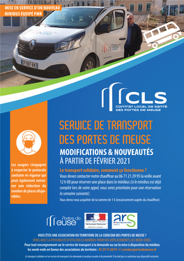 Service De Transport Des Portes De Meuse Modifications & Nouveautés