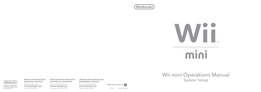 Wii Mini Operations Manual