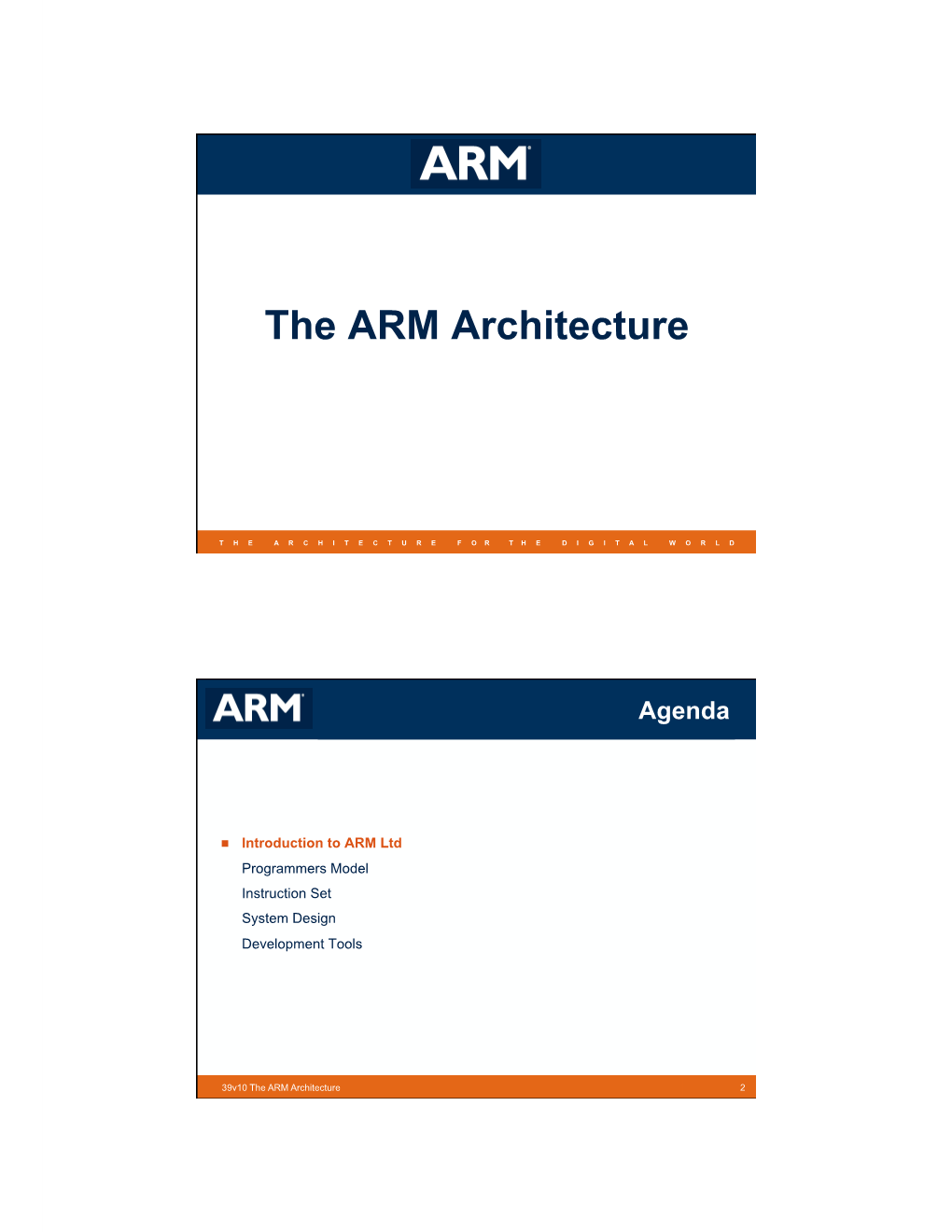 The ARM Architecture