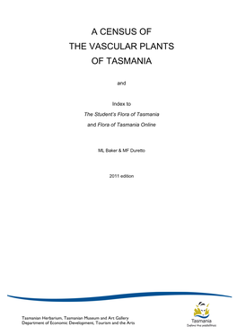 Tasmanian Vascular Plant Census 2011