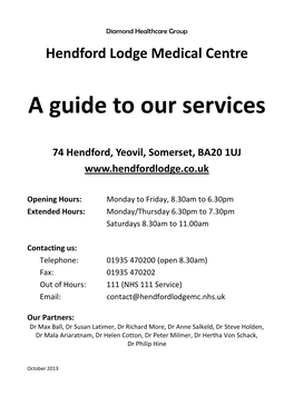 A Guide to Our Services