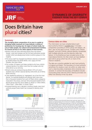 Does Britain Have Pluralcities?