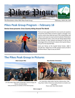 Pikes Peak Group Program – February 18 Denise Snow Presents: Cross Country Skiing Around the World