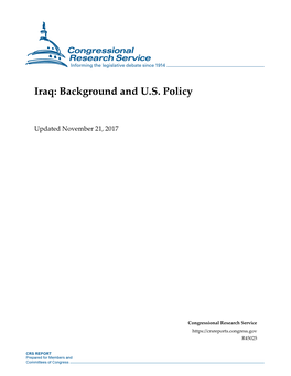 Iraq: Background and U.S