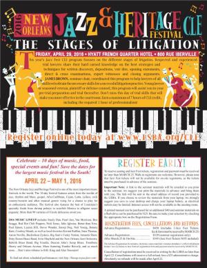 The Stages of Litigation