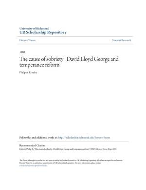 David Lloyd George and Temperance Reform Philip A