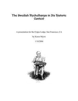 The Swedish Nyckelharpa in Its Historic Context