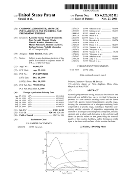 (12) United States Patent (10) Patent No.: US 6,323,302 B1 Sasaki Et Al