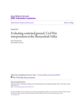 Civil War Interpretation in the Shenandoah Valley Kyle P