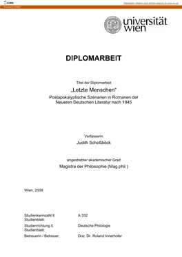 Diplomarbeit