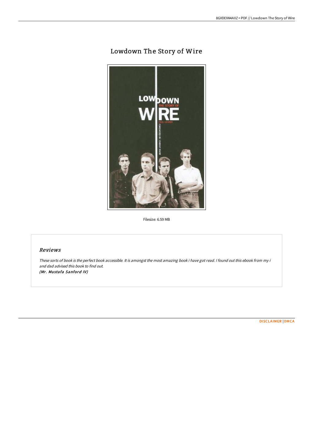 Read Book ^ Lowdown the Story of Wire « Z9TUVOUOCPFW