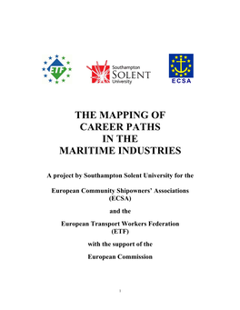 The Mapping of Career Paths in the Maritime Industries