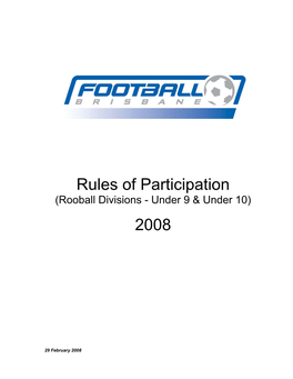 Rules of Participation 2008
