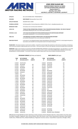 COKE ZERO SUGAR 400 MONSTER ENERGY NASCAR CUP SERIES DAYTONA INTERNATIONAL SPEEDWAY Daytona Beach, FL Saturday, July 6, 2019