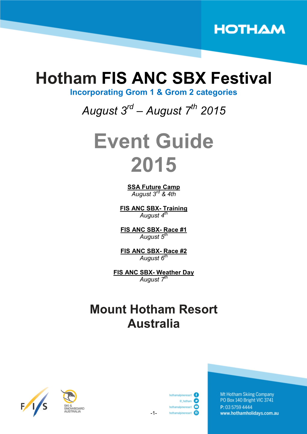 Event Guide 2015