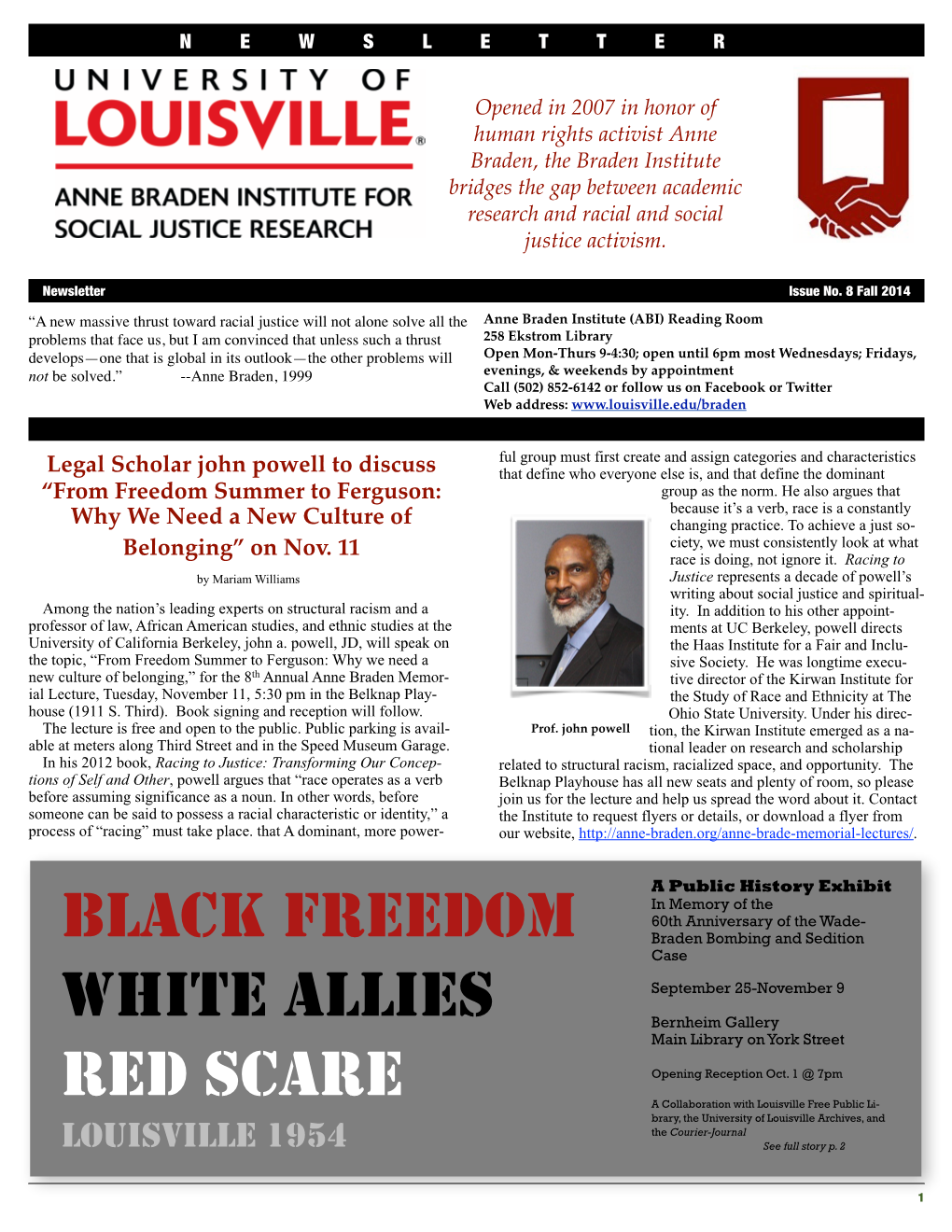 Fall 2014 Newsletter