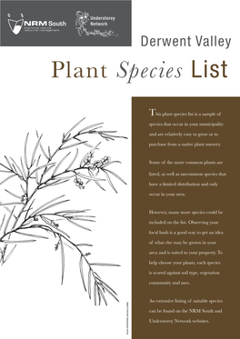 Derwent Valley Plant Species List