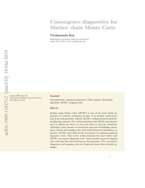 Convergence Diagnostics for Markov Chain Monte Carlo