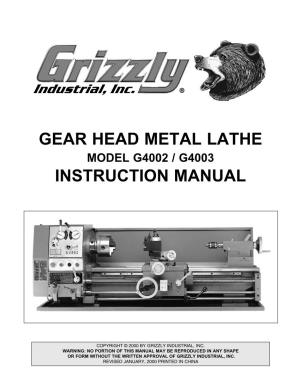 Grizzly.Lathe.Manual.G4003 M.Pdf